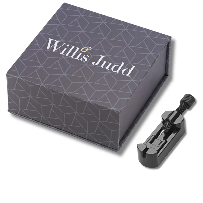Willis Judd Bracelets Mens Titanium Double Row Magnetic Therapy Bracelet