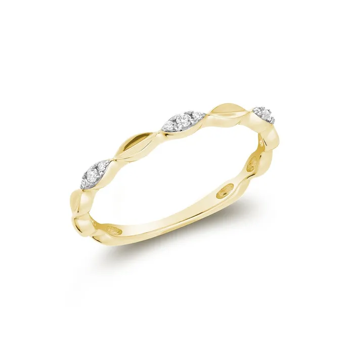 10kt Gold Marquise Diamond Stacker Ring Classic Creations Rings