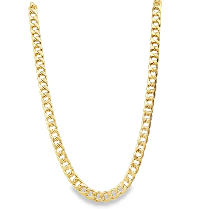 10kt Yellow Gold 44mm 24 Inch Hollow Curb Chain Classic Creations Necklaces