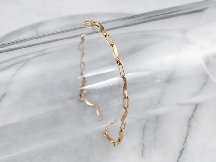 14K Gold Curved Link Bracelet Market Square Jewelers Bracelets 14K Gold Curved Link Bracelet Market Square Jewelers Bracelets