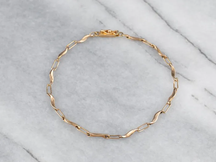 14K Gold Curved Link Bracelet Market Square Jewelers Bracelets 14K Gold Curved Link Bracelet Market Square Jewelers Bracelets