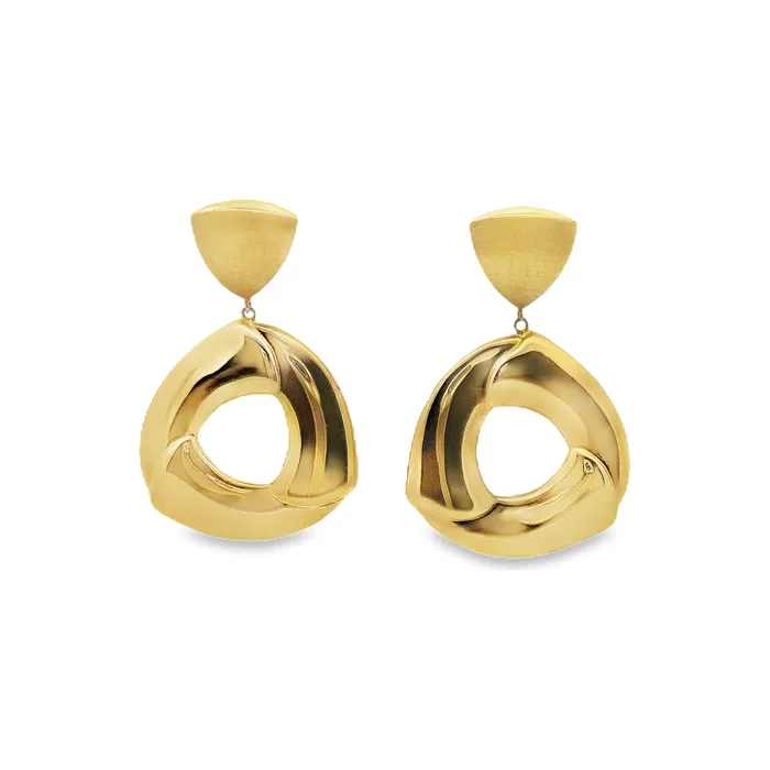 18kt Yellow Gold Drop Open Knot Earrings Classic Creations Earrings