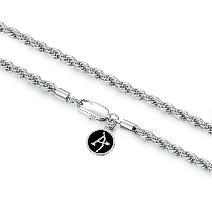 35mm Rope Chain White Gold aporro Necklaces