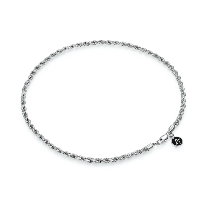 35mm Rope Chain White Gold aporro Necklaces