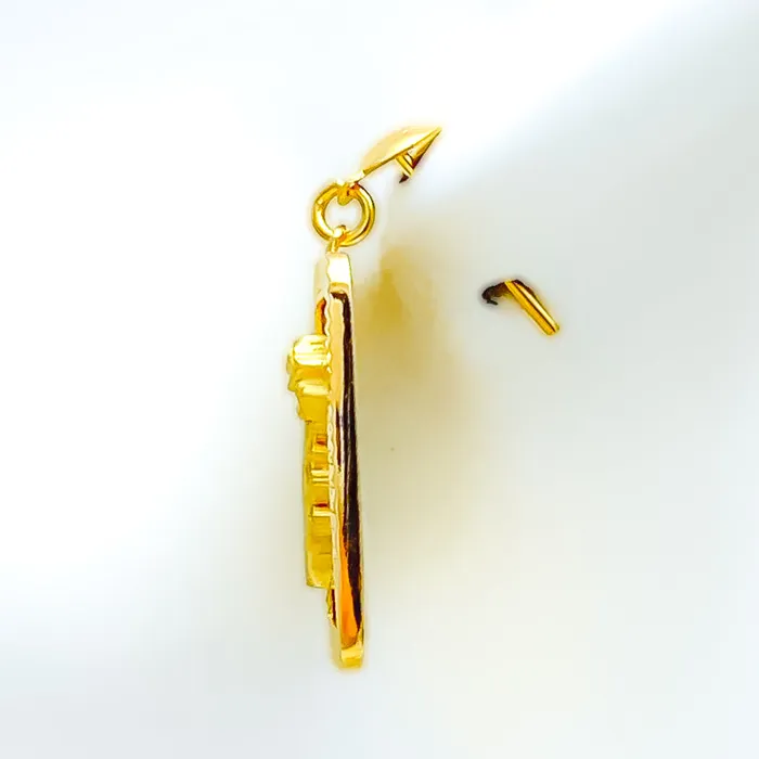 Andaaz Jewelers Beautiful Timeless 21k Gold Coin Hanging Earrings Earrings