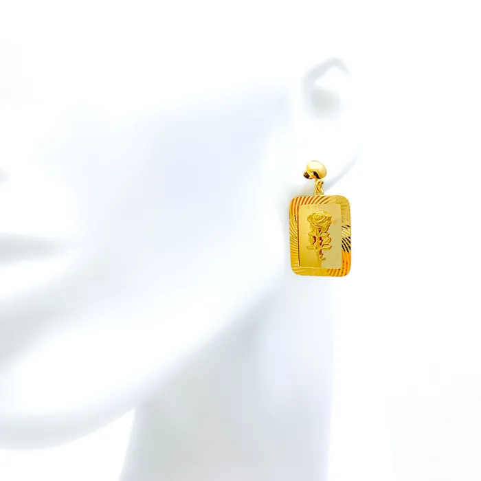 Andaaz Jewelers Beautiful Timeless 21k Gold Coin Hanging Earrings Earrings