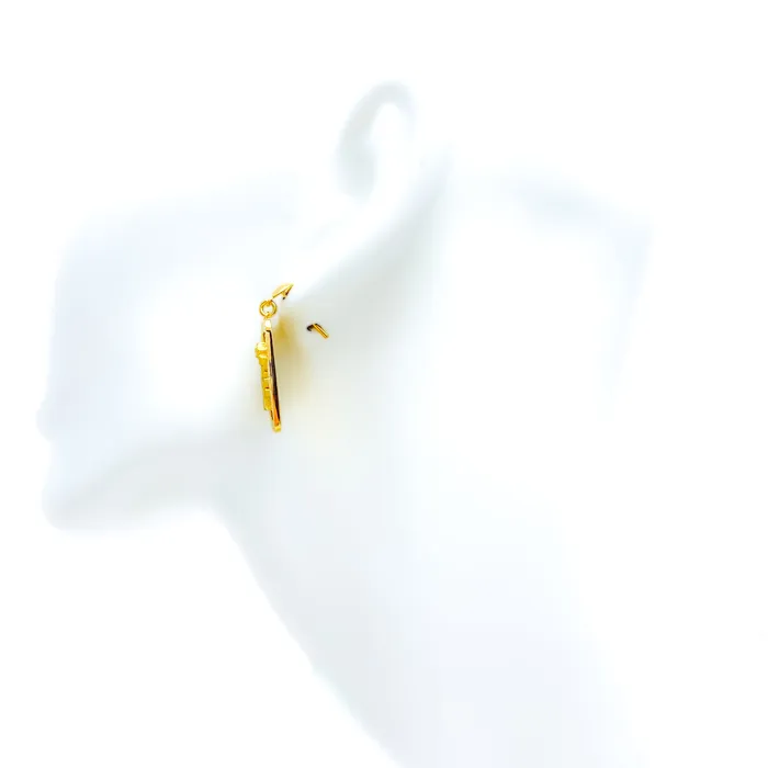 Andaaz Jewelers Beautiful Timeless 21k Gold Coin Hanging Earrings Earrings