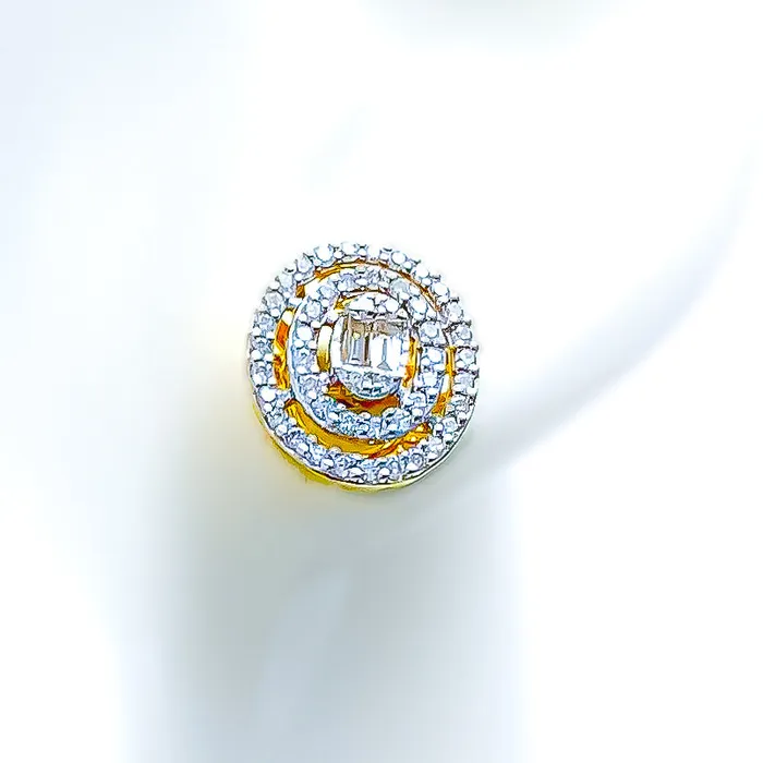 Andaaz Jewelers Bold Bright Open Oval 18K Gold Diamond Earrings Earrings