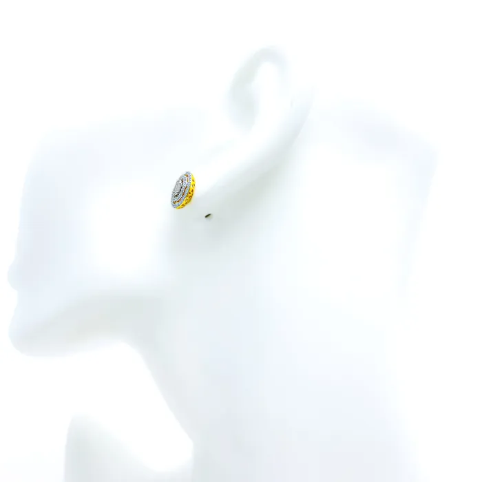 Andaaz Jewelers Bold Bright Open Oval 18K Gold Diamond Earrings Earrings
