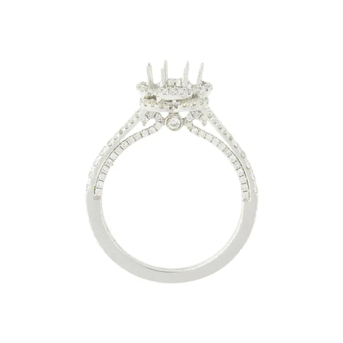 Andaaz Jewelers Clover Diamond 18k White Gold Setting PreStyled Sets