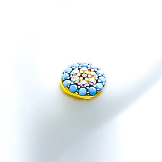 Andaaz Jewelers Earrings Charming Colorful 21k Gold Stone Tops