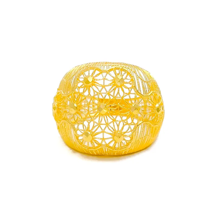 Andaaz Jewelers Exquisite Artistic 21k Gold Ring Rings
