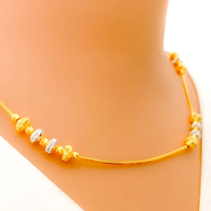 Andaaz Jewelers Necklaces Stylish Palatial 22k Gold Necklace