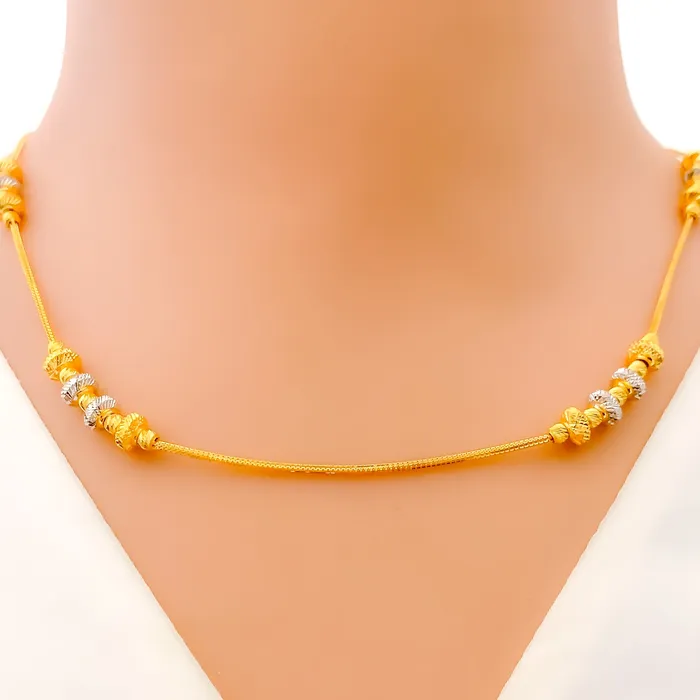 Andaaz Jewelers Necklaces Stylish Palatial 22k Gold Necklace