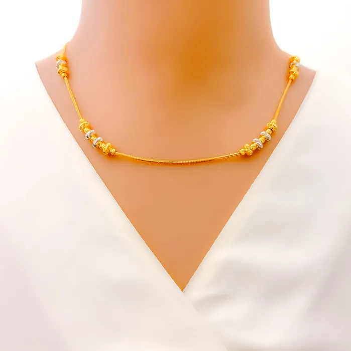 Andaaz Jewelers Necklaces Stylish Palatial 22k Gold Necklace