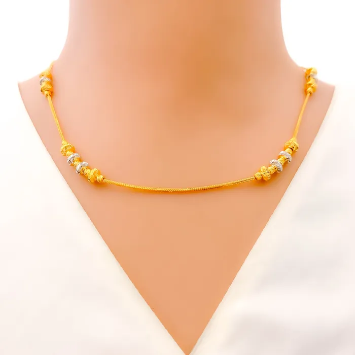 Andaaz Jewelers Necklaces Stylish Palatial 22k Gold Necklace