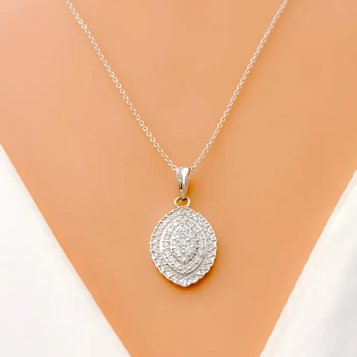 Andaaz Jewelers PreStyled Sets Delightful Marquise Diamond 18k Gold Pendant