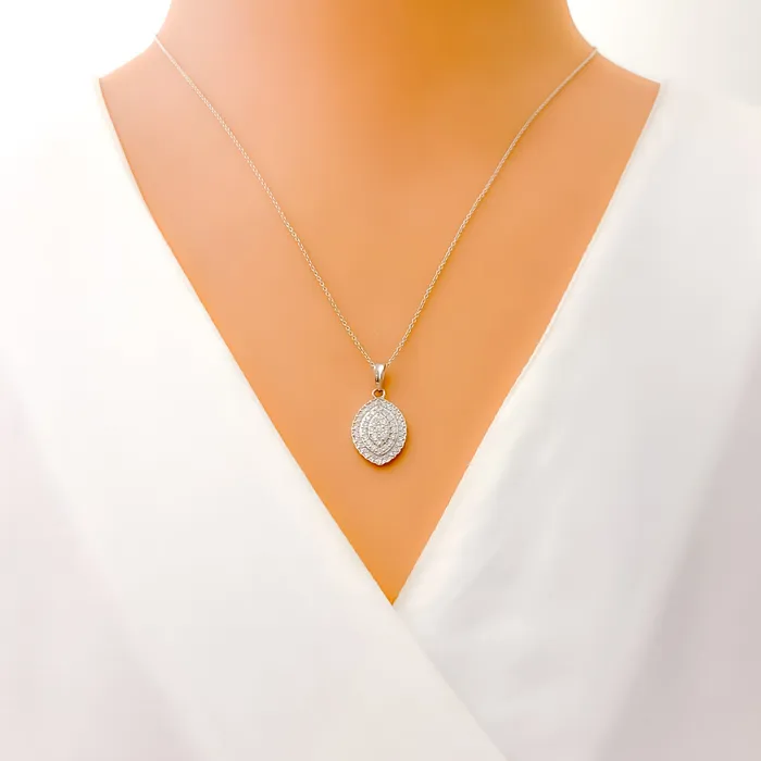 Andaaz Jewelers PreStyled Sets Delightful Marquise Diamond 18k Gold Pendant
