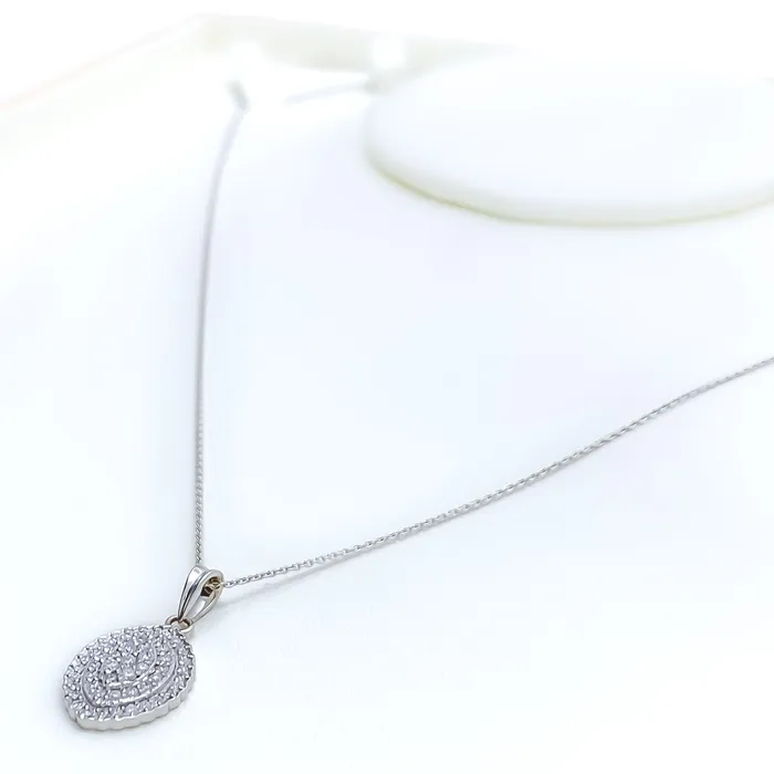 Andaaz Jewelers PreStyled Sets Delightful Marquise Diamond 18k Gold Pendant