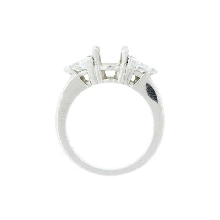 Andaaz Jewelers PreStyled Sets Trillion Diamond 18k White Gold Solitaire Setting