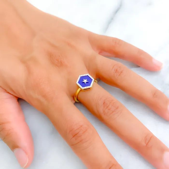 Andaaz Jewelers Rings Extravagant Bright 18K Gold Diamond Ring