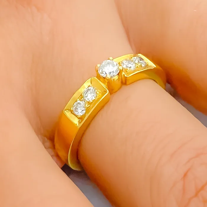 Andaaz Jewelers Rings Subtle Chic Diamond 18k Gold Ring