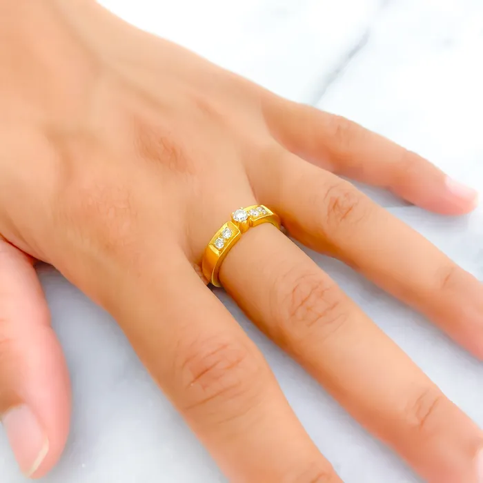 Andaaz Jewelers Rings Subtle Chic Diamond 18k Gold Ring
