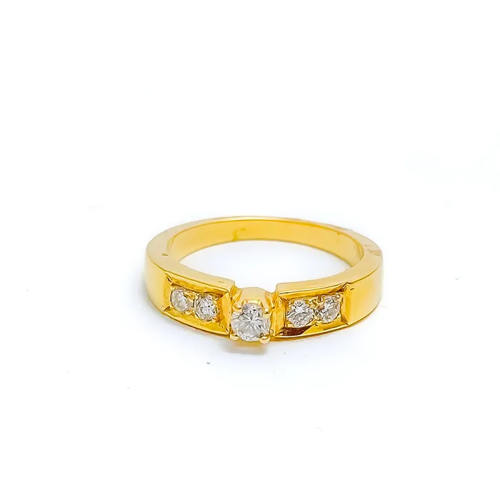 Andaaz Jewelers Rings Subtle Chic Diamond 18k Gold Ring