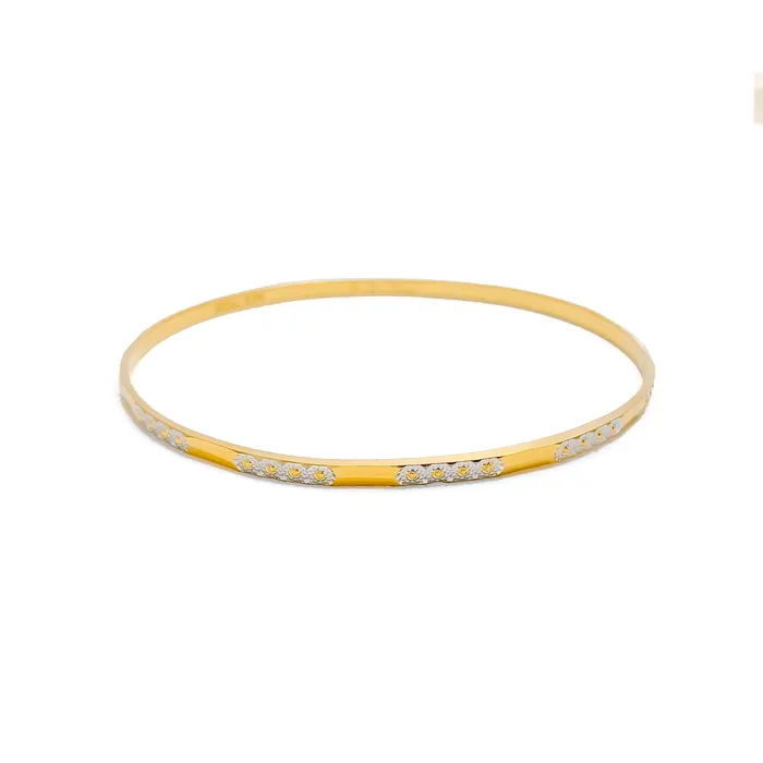 Andaaz Jewelers Rings TwoTone Chic 22k Gold Bangle