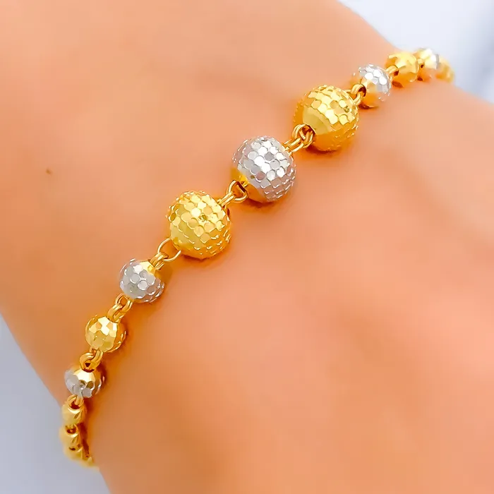 Andaaz Jewelers Shimmering Disco Orb 22k Gold Bracelet Bracelets