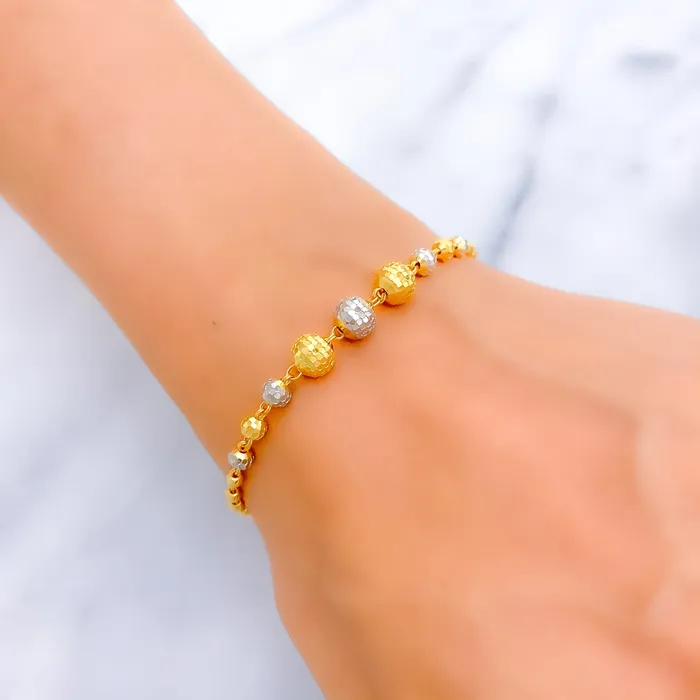 Andaaz Jewelers Shimmering Disco Orb 22k Gold Bracelet Bracelets