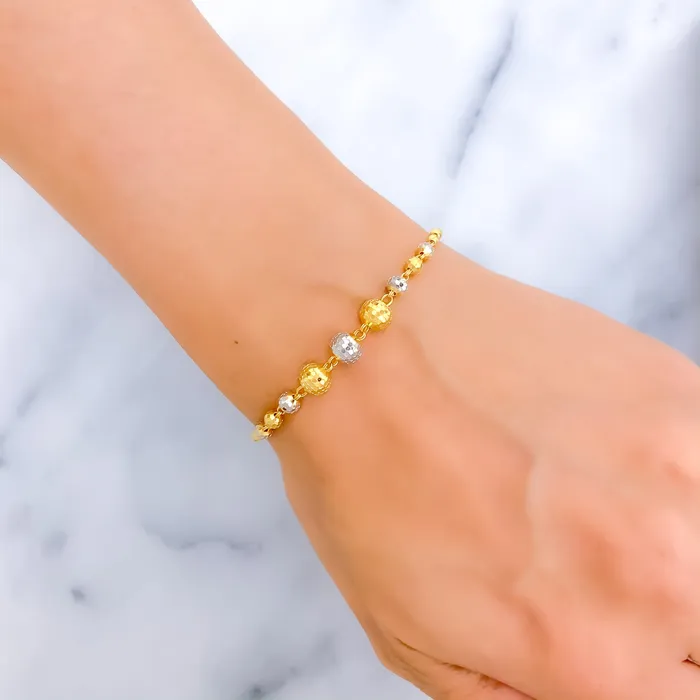 Andaaz Jewelers Shimmering Disco Orb 22k Gold Bracelet Bracelets