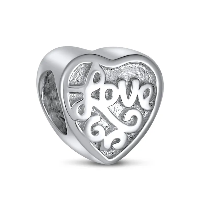 Antique Style Love Heart Charm Bead for Wife Daughter Sterling Silver Bracelet BlingJewelry Wholesale Bracelets Antique Style Love Heart Charm Bead for Wife Daughter Sterling Silver Bracelet BlingJewelry Wholesale Bracelets