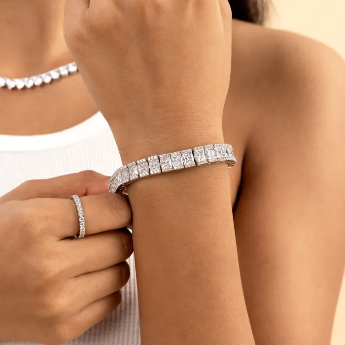 aporro 8mm Mosaic Tennis Bracelet Bracelets