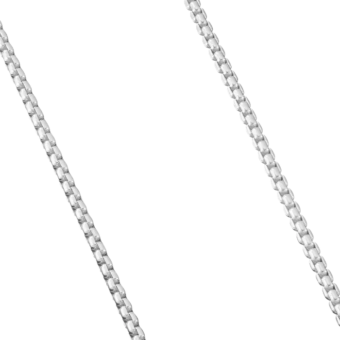 aporro Necklaces 35mm Box Chain White Gold