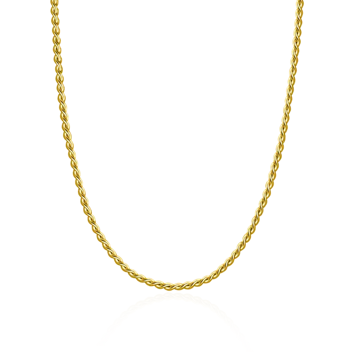 aporro PreStyled Sets 2mm Franco Chain Yellow Gold