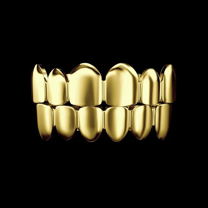 aporro PreStyled Sets Premade Classic Plain Gold Grillz