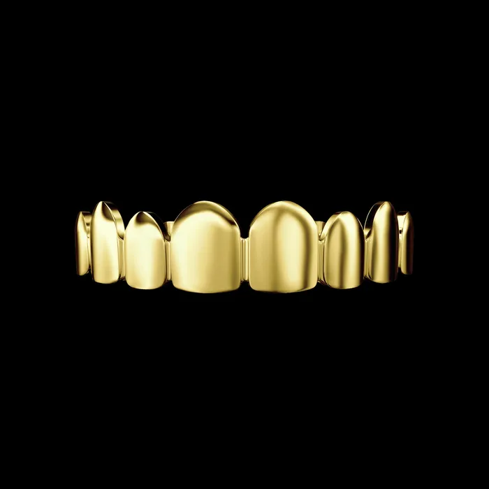 aporro PreStyled Sets Premade Classic Plain Gold Grillz