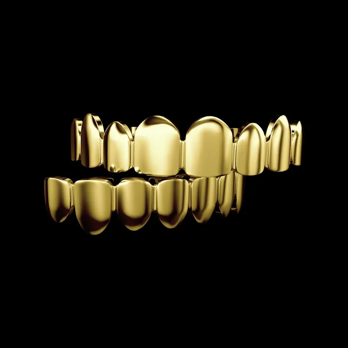 aporro PreStyled Sets Premade Classic Plain Gold Grillz