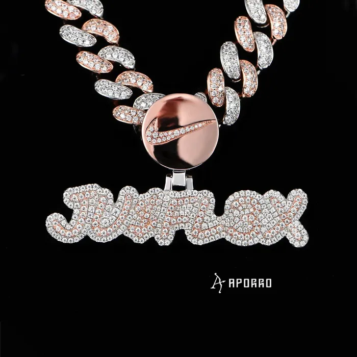 AporroPremium Necklaces APORRO Premium Two Tones Name Necklace Custom Design Deposit AporroPremium Necklaces APORRO Premium Two Tones Name Necklace Custom Design Deposit