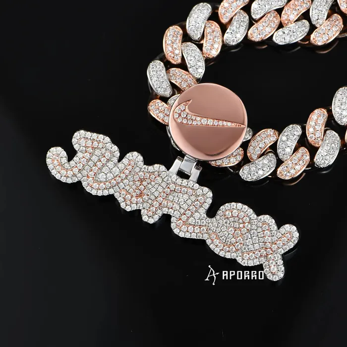 AporroPremium Necklaces APORRO Premium Two Tones Name Necklace Custom Design Deposit
