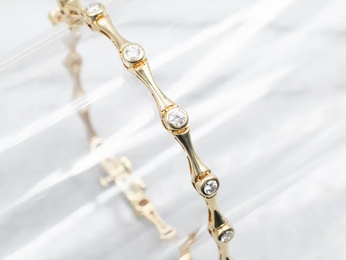 Bezel Set Diamond and Gold Bar Link Bracelet Market Square Jewelers Bracelets Bezel Set Diamond and Gold Bar Link Bracelet Market Square Jewelers Bracelets