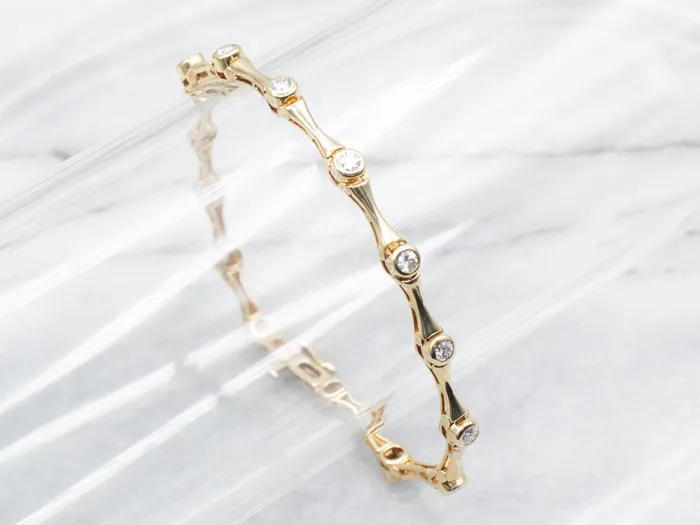 Bezel Set Diamond and Gold Bar Link Bracelet Market Square Jewelers Bracelets Bezel Set Diamond and Gold Bar Link Bracelet Market Square Jewelers Bracelets