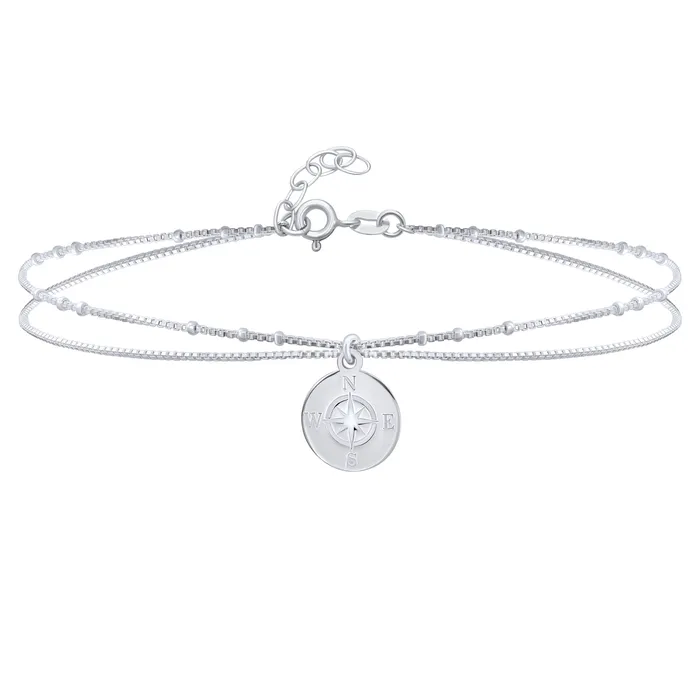 BlingJewelry Wholesale Bracelets Nautical Compass Anklet Ankle Bracelet Sterling Silver 910 Inch BlingJewelry Wholesale Bracelets Nautical Compass Anklet Ankle Bracelet Sterling Silver 910 Inch
