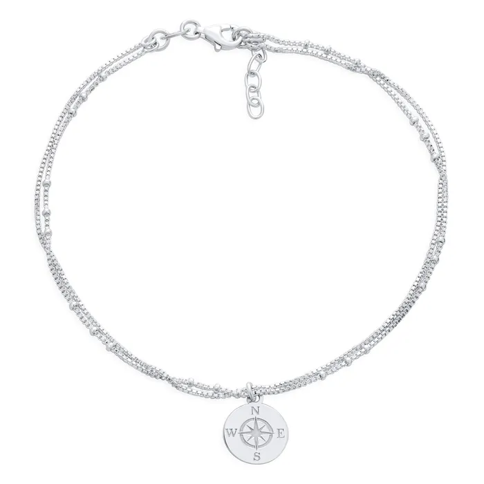 BlingJewelry Wholesale Bracelets Nautical Compass Anklet Ankle Bracelet Sterling Silver 910 Inch BlingJewelry Wholesale Bracelets Nautical Compass Anklet Ankle Bracelet Sterling Silver 910 Inch