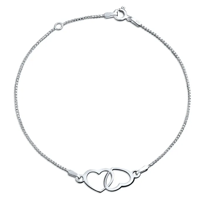 BlingJewelry Wholesale Bracelets Romantic Interlocking Hearts Anklet Ankle Bracelet Sterling Silver 910 BlingJewelry Wholesale Bracelets Romantic Interlocking Hearts Anklet Ankle Bracelet Sterling Silver 910