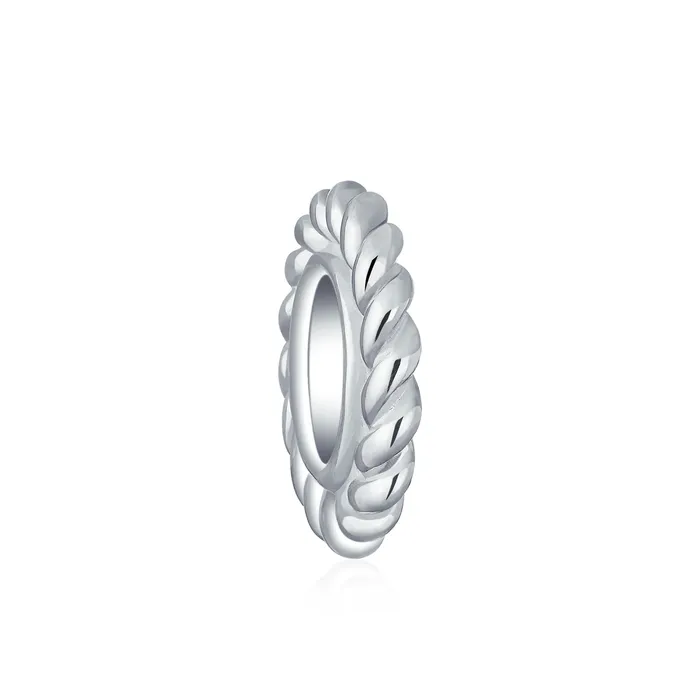 BlingJewelry Wholesale Bracelets Sterling Silver Charm Bead Simple Twist Rope Cable Spacer for European Bracelet BlingJewelry Wholesale Bracelets Sterling Silver Charm Bead Simple Twist Rope Cable Spacer for European Bracelet
