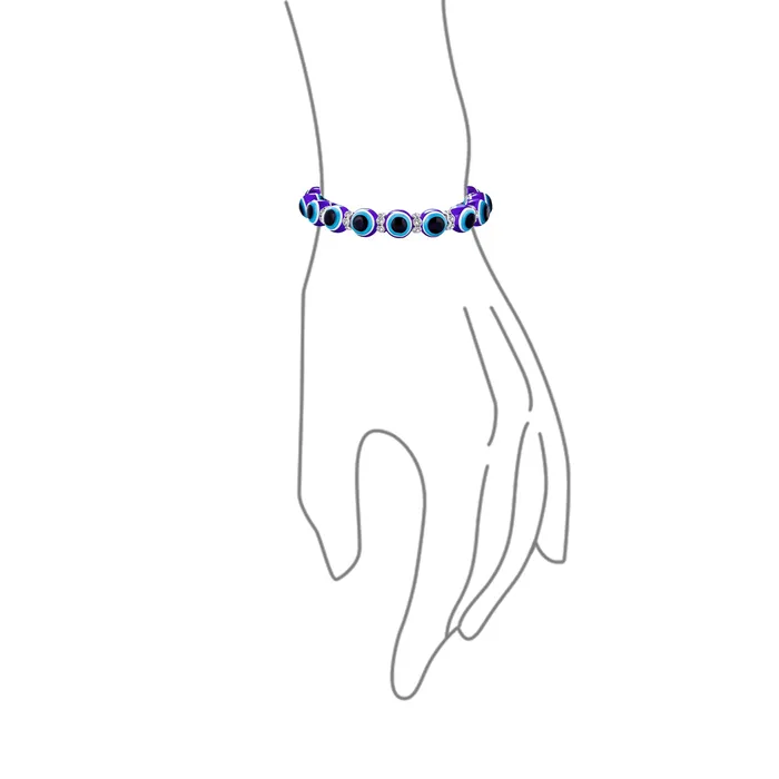 BlingJewelry Wholesale Bracelets Translucent Turkish Glass Bead Evil Eye Stretch Bracelet with Crystal Spacers BlingJewelry Wholesale Bracelets Translucent Turkish Glass Bead Evil Eye Stretch Bracelet with Crystal Spacers