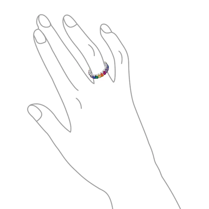 BlingJewelry Wholesale Cubic Zirconia Rainbow Cocktail Statement Ring Sterling Silver Stackable Band Rings BlingJewelry Wholesale Cubic Zirconia Rainbow Cocktail Statement Ring Sterling Silver Stackable Band Rings