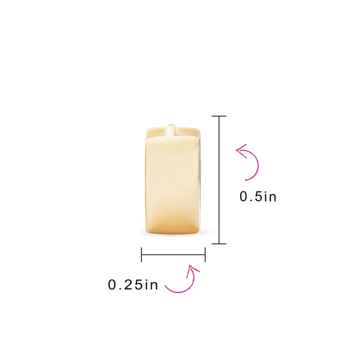 BlingJewelry Wholesale Earrings Simple Wide Hoop Huggie Earrings for Men 14K Gold Plated Sterling Silver BlingJewelry Wholesale Earrings Simple Wide Hoop Huggie Earrings for Men 14K Gold Plated Sterling Silver